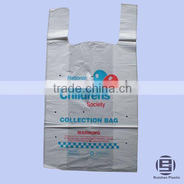 PE Biodegradable Fire Fighters Printed Collection Bag Donation Bag