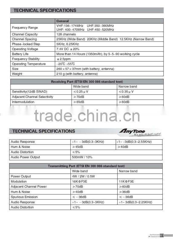 AT-288 two way radio walkie talkie