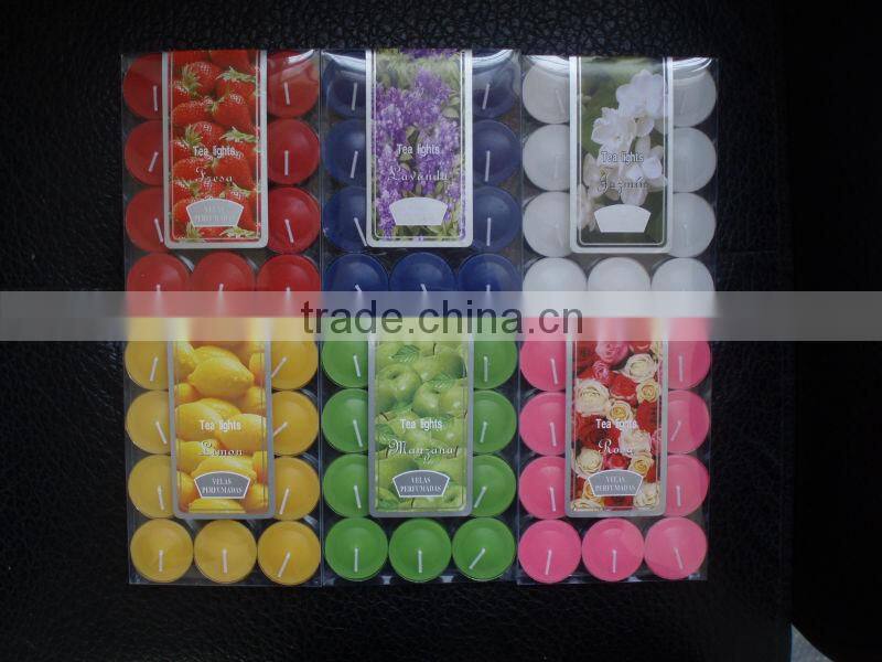 colourful tea candle