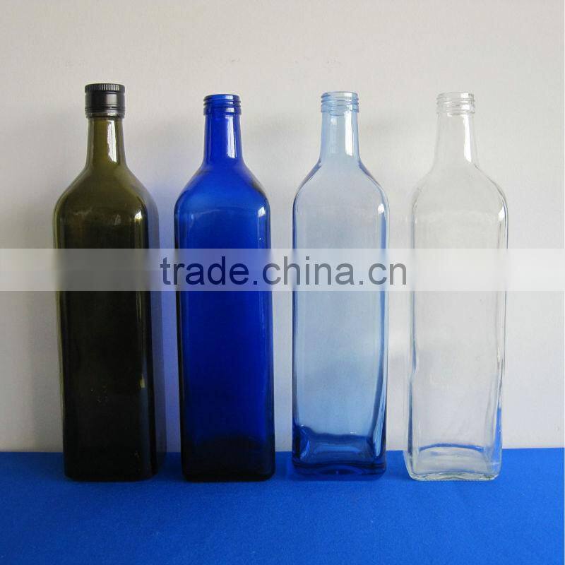 1000ML OLIVE OIL GLASS BEVERAGE BOTTLES OF SCREW CAPS