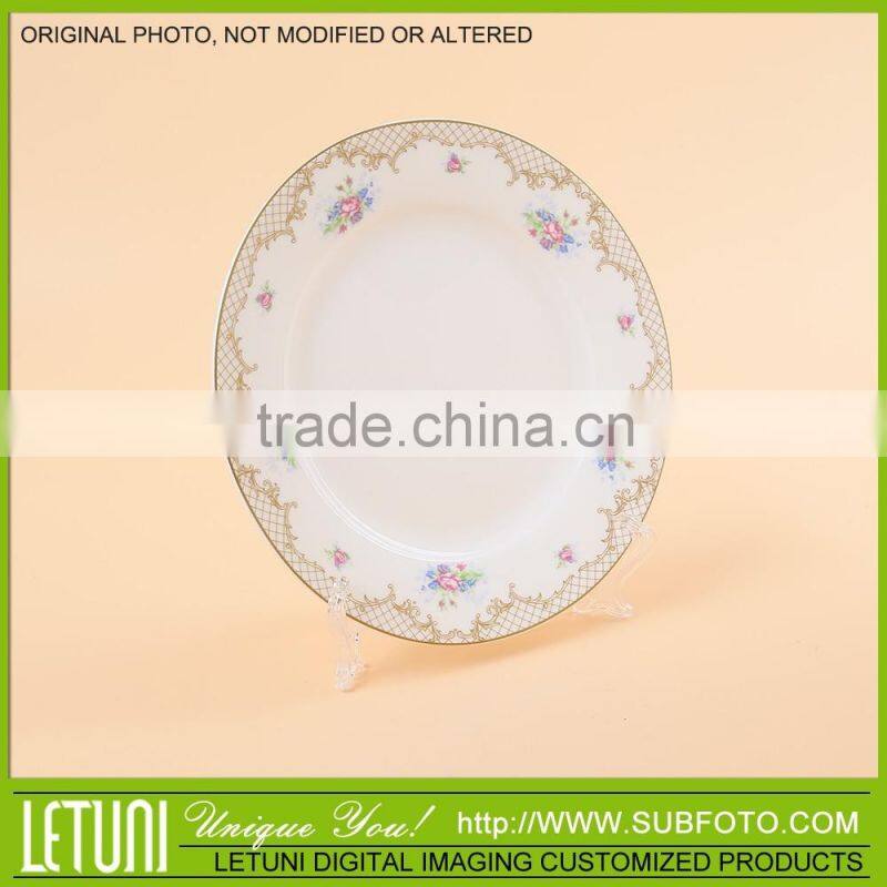 ceramic plate with custom design edge