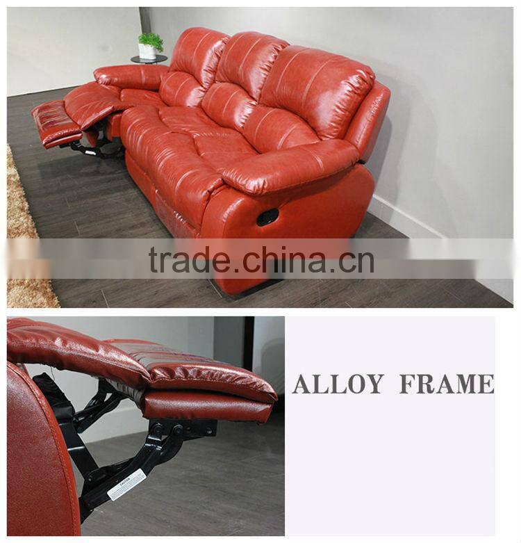 modern 100% top grain leather sofa set