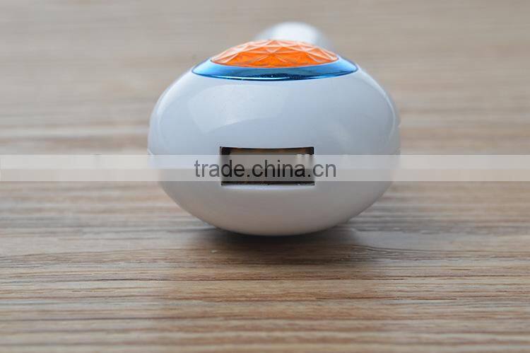 new design 3 in 1 jewel usb car charger with LED light