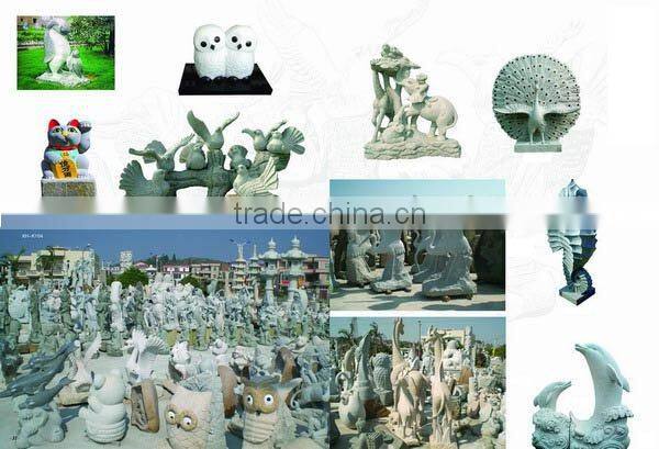 yellow granite horse sculpture