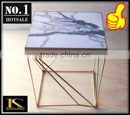 Modern Design Marble Top Table with Metal Frame Table