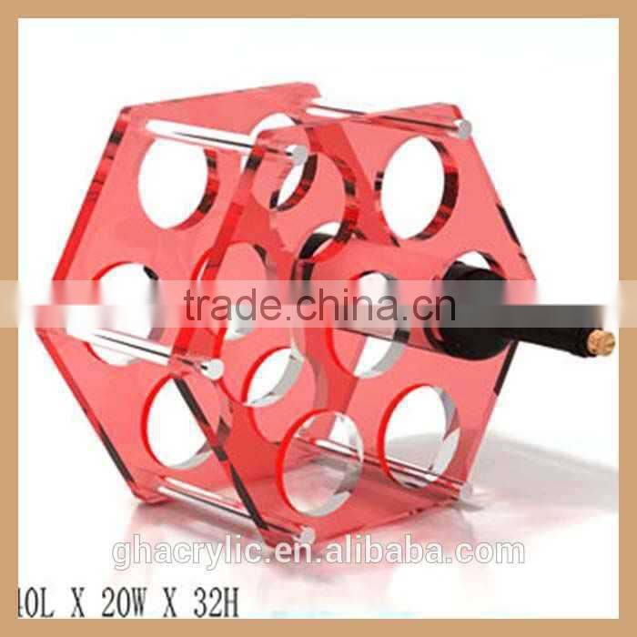 GH-W07b hexagon sharp antique wine rack, guitar wine rack