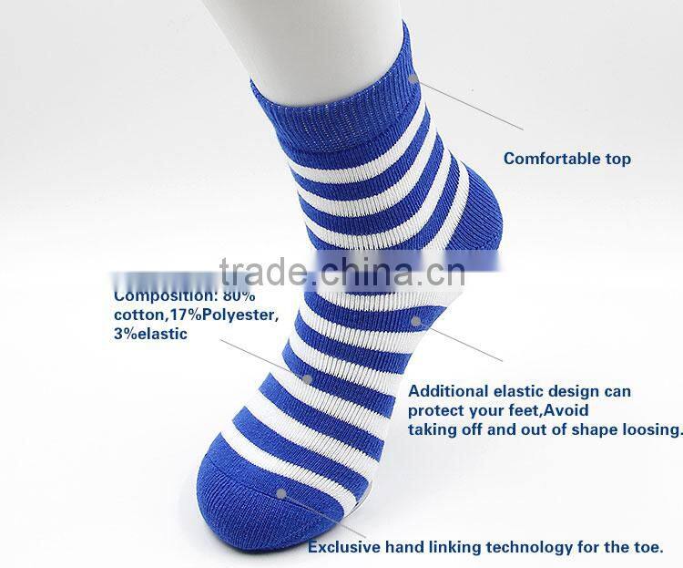 Strip Pattern Fresh Young Boy and Young Girl Sport socks
