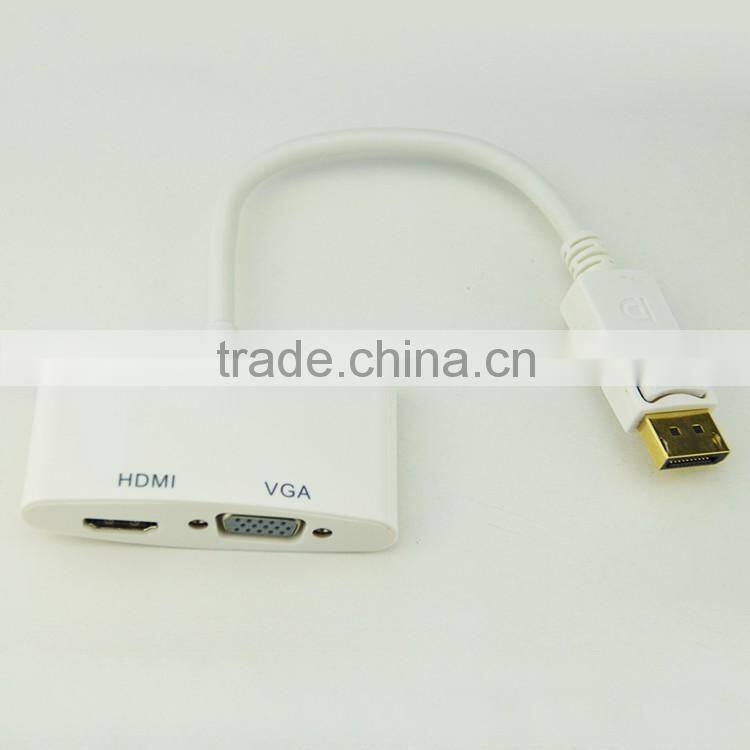 Client custom gold plated dp to hdmi vga converter for camera