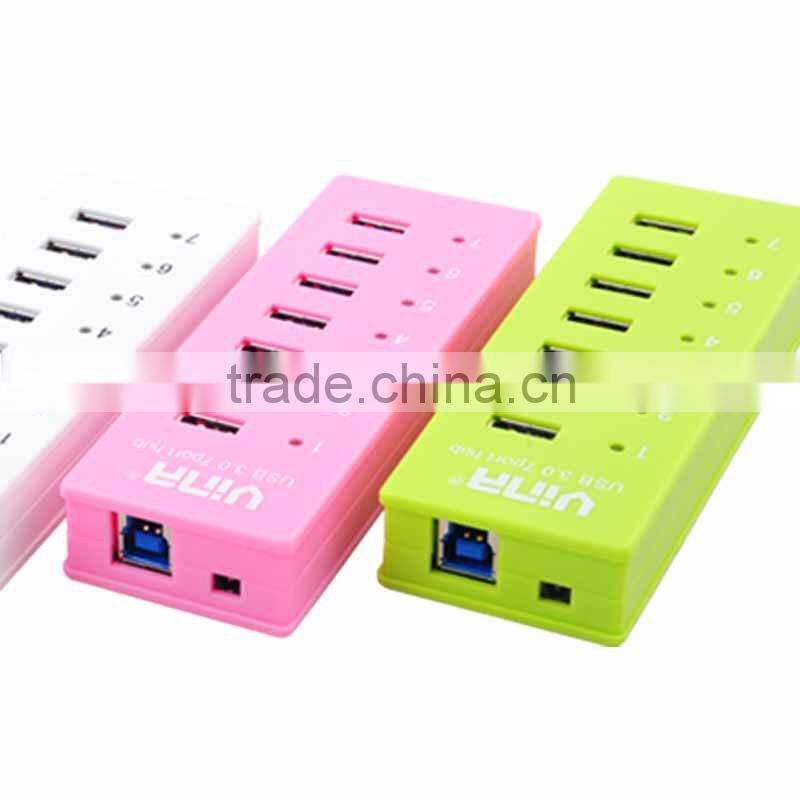 Universal Superspeed 7 Ports Usb 3.0 Hub 7 Port Usb3.0 Hub With Rj45 10/100/1000 Gigabit Ethernet Lan Network