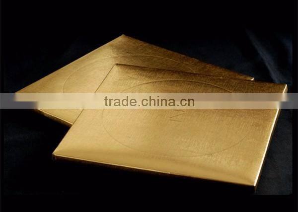 Top quality round aluminum foil gold sheet cake boards