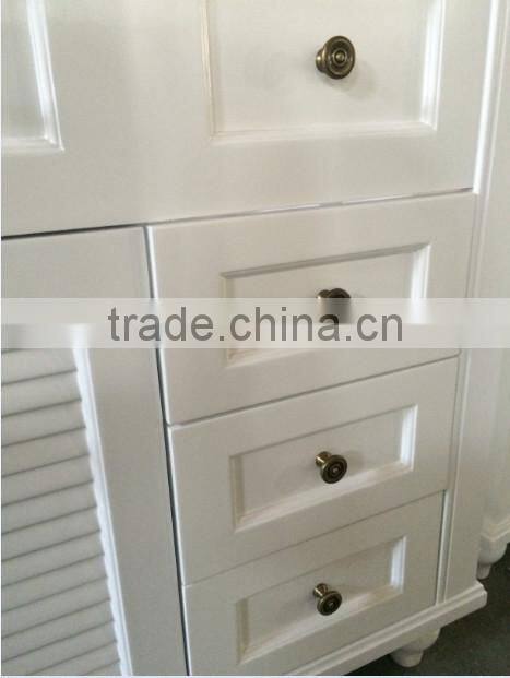 White bathroom cabinet/solid wood bathroom cabinet/wooden bathroom cabinet