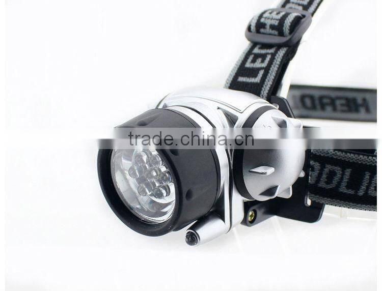 Goread 7 + 2 LED high bright Student Reading Lamp mini head torch