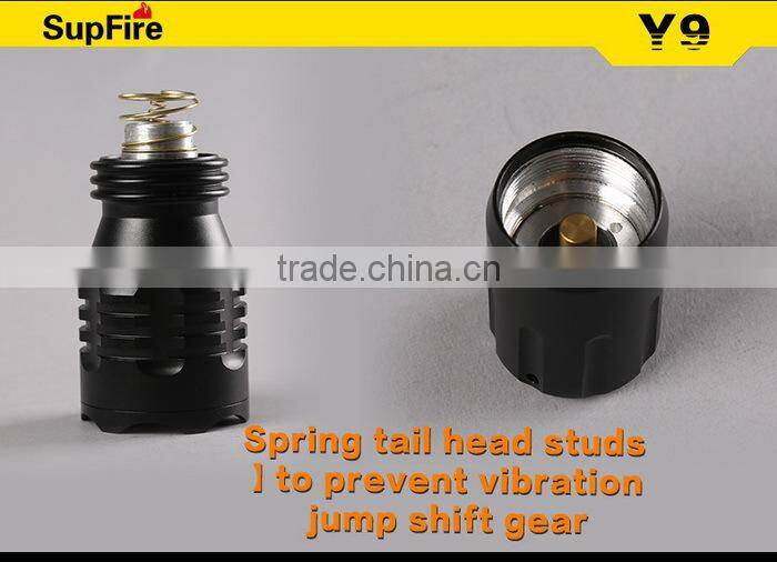 350lumen 3w Y9 CR Q5 long shot shockproof led torch flashlight with CE