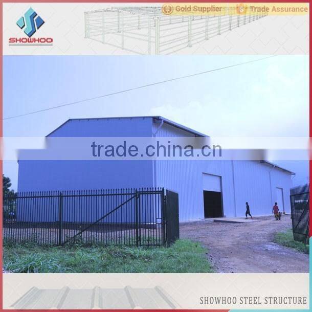construction design steel structure low cost prefab warehouse