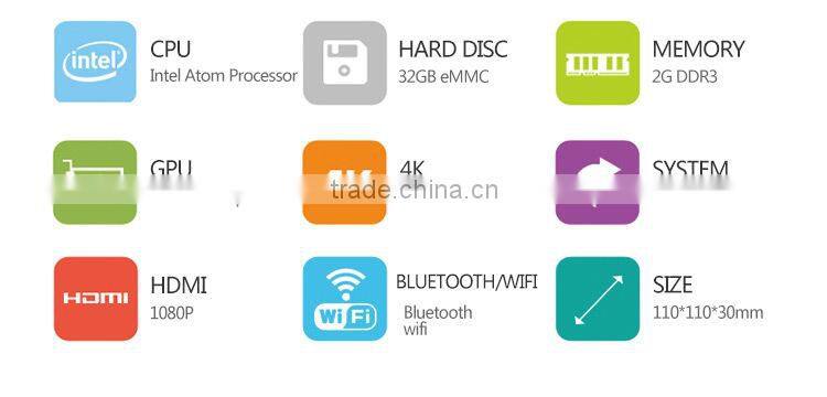 New arrival mini computer Z3735f TV BOX 2G RAM 32G SSD Quad Core Intel Atom htpc desktop small desktop