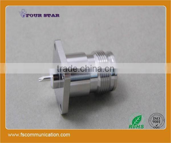 4.3/10 female flange connector with receptacle
