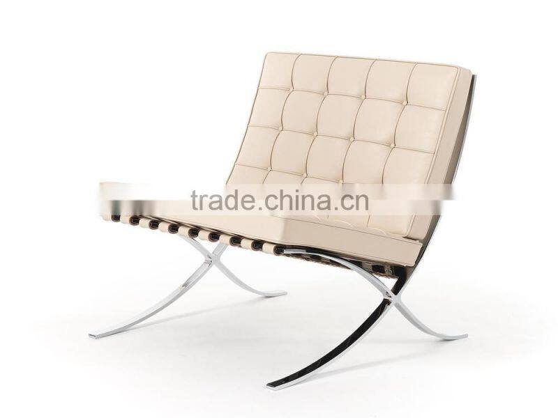 Modern Lobby Sofa Chair, Modern Style Leather Sofa, Barcelona Chair with Ottoman SF-505