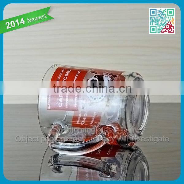 Best selling custom glass coffee mug with lid
