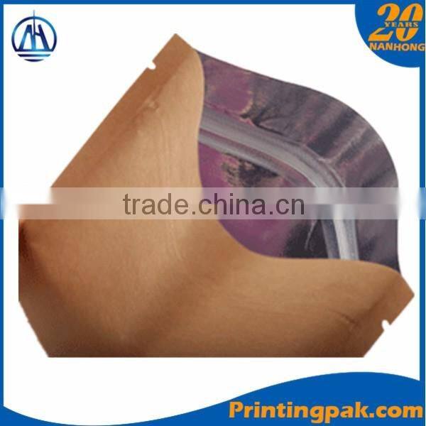 Brown Kraft Paper with composite Kraft aluminum foil bag/Bag with One-way Degassing Valve
