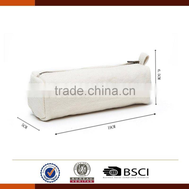 High Quality White Canvas Pencil Case Bags