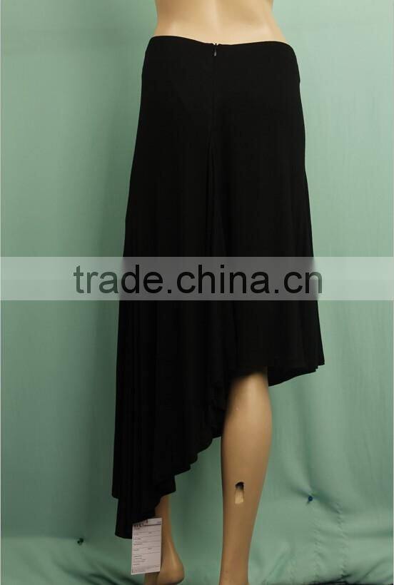 Side long black color women wear long skirt design jersey maxi skirt