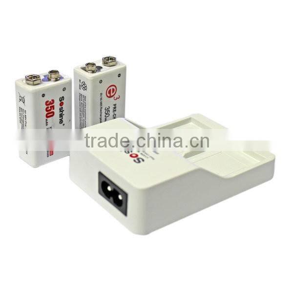 Soshine 9V Li-ion Ni-MH Rechargeable battery charger 9v universal battery charger 9 volt battery charger