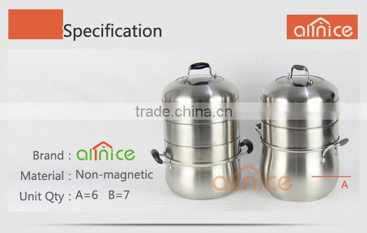 Multi-user-4 Layers Energy Efficiency Steamer Pot with Combined Lid energy-saving