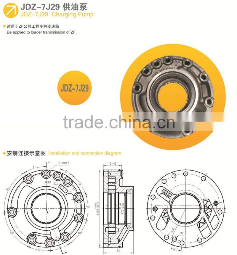 7J29 earthmover parts transmission charge pumps