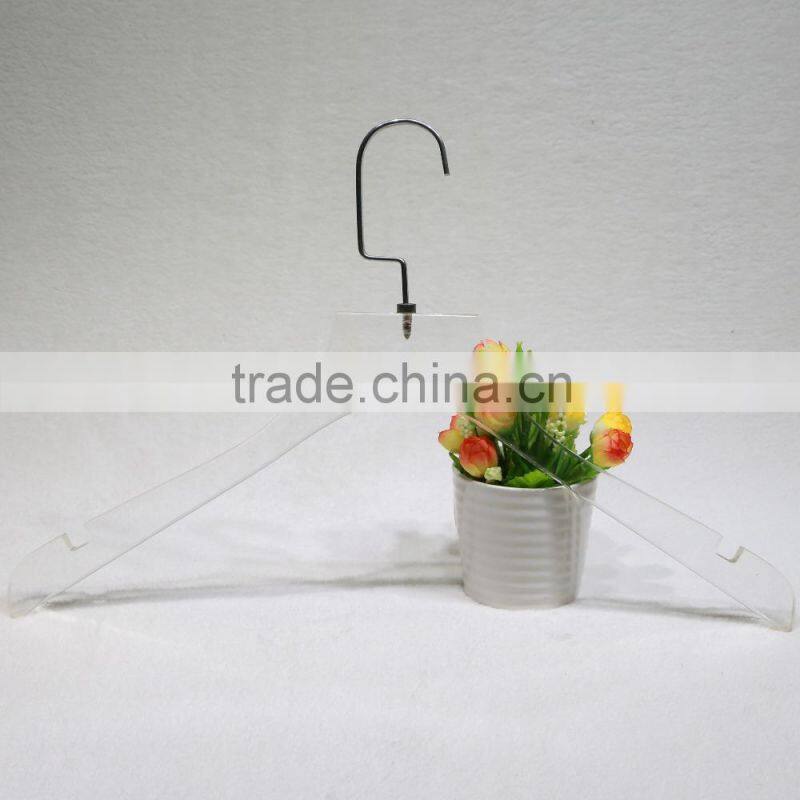 2015 high quality clear clothes hanger/acrylic coat and pants hangers