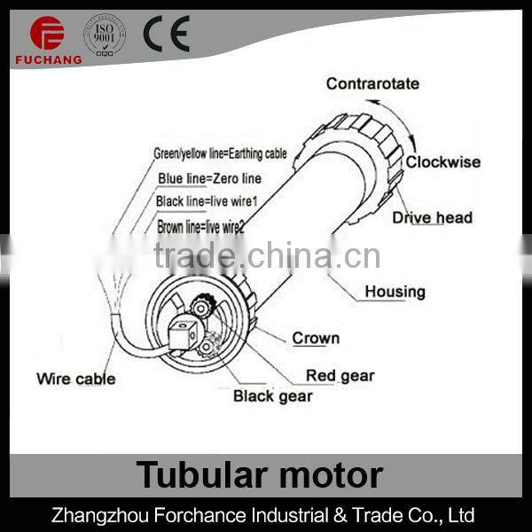 Electric motor for shutter doors FT35S-10/17 tubular motor