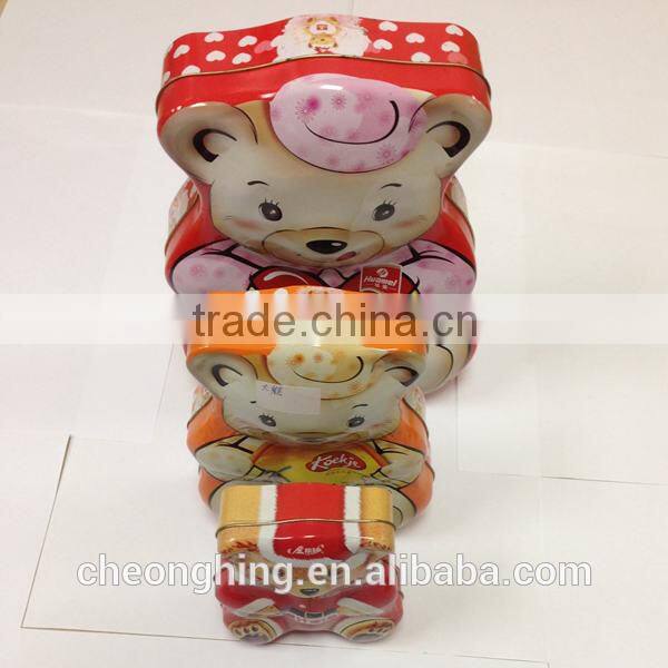 Bear Shape Chocolate Tin Box
