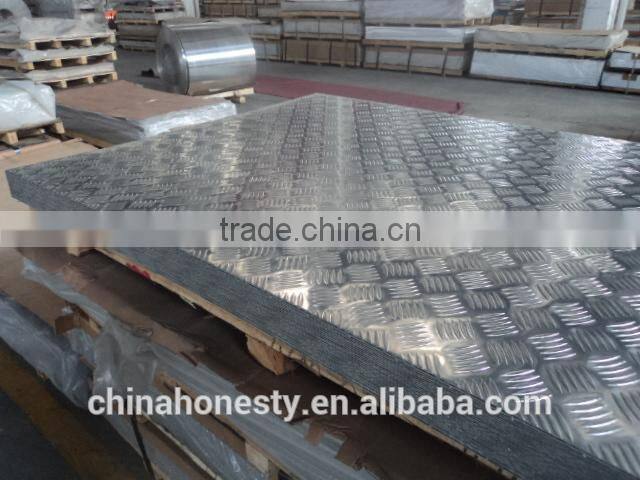 Hot Rolled 5005 5052 5754 5083 Five bar aluminum diamond plate
