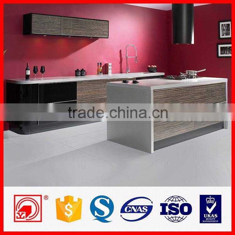Modern style PVC coated plywood kitchen cabinet