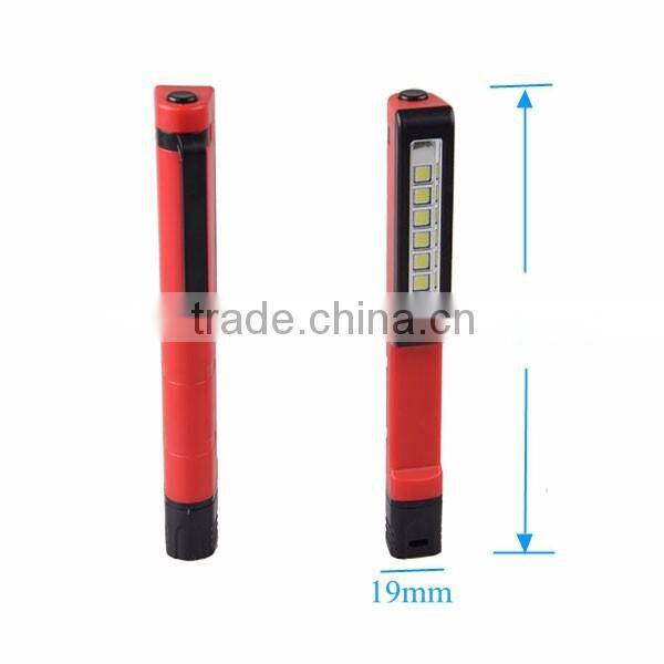 Portable SMD Worklight 6 LED SMD Pen Worklight with Magetic Clip
