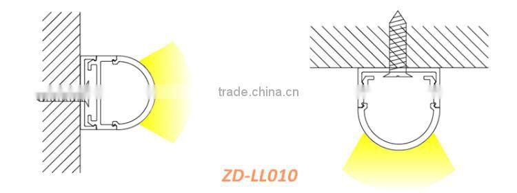 Anodizing Silver Aluminium Mounting Channel LED Linear Profile