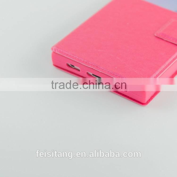 Made in china Flip stents leather with silicone cellphone cases Apply to 4.3 4.7 5.0 5.5 6.0 inch phones