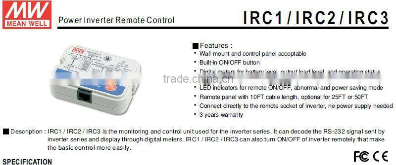 Meanwell Power Inverter Remote Control remote control inverter