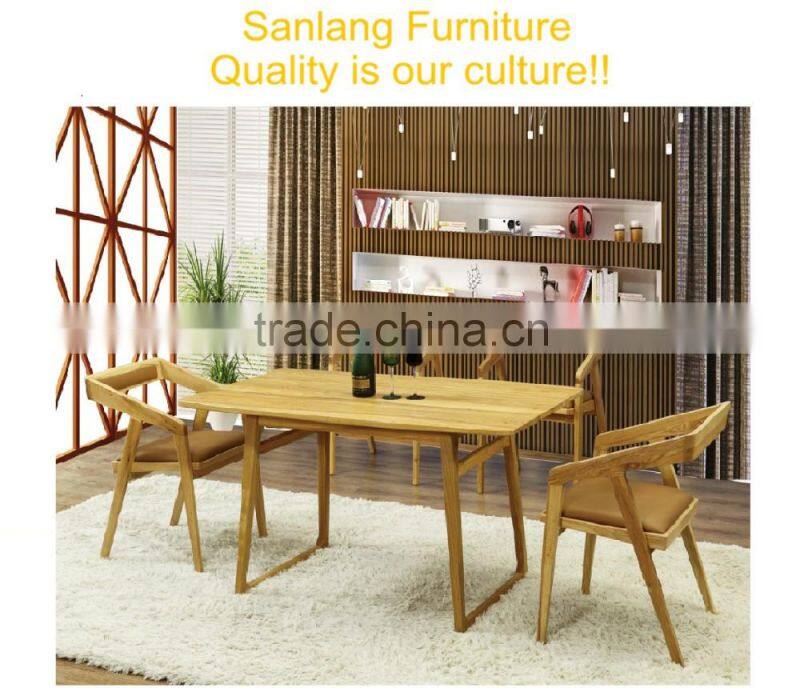 Solid Wood Construction Dining Chair with Leather Cushion