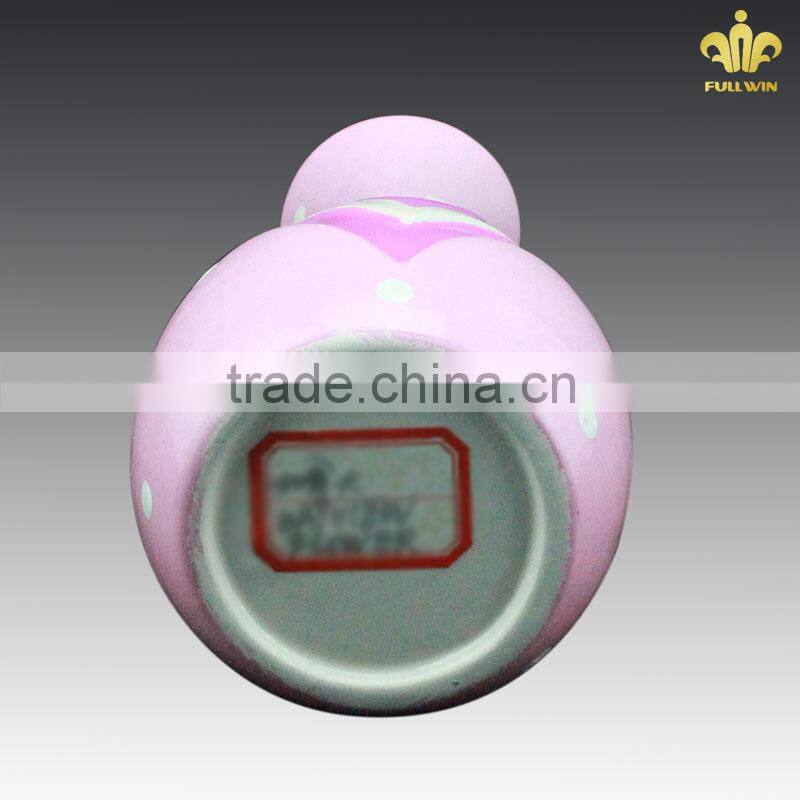 hand painted ceramic vases,hand made pink ceramic vase