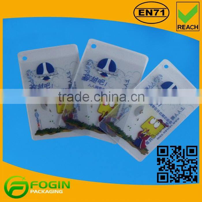 Single Sheet PVC Card Holder Bag with Button For Kids