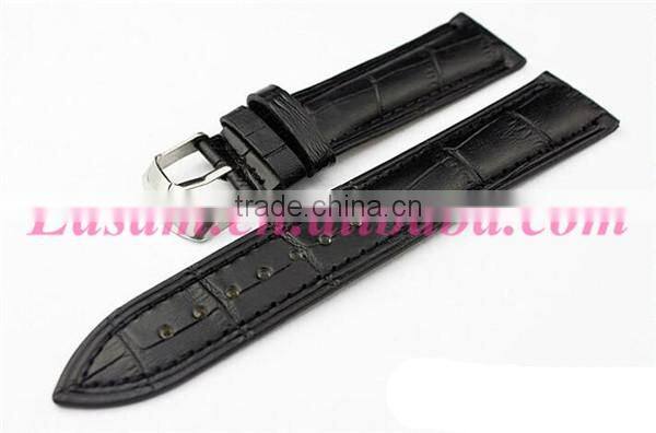 Wholesale quality Genuine leather watch strap,waterproof leather strap watch with buckle