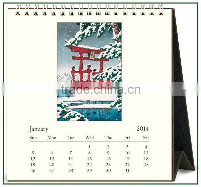 2014 Japanese Woodblocks Photo Desk Calendar Maker