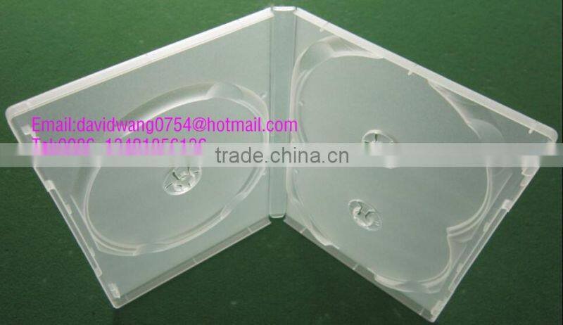 14mm Clear 3discs dvd case with smooth Film
