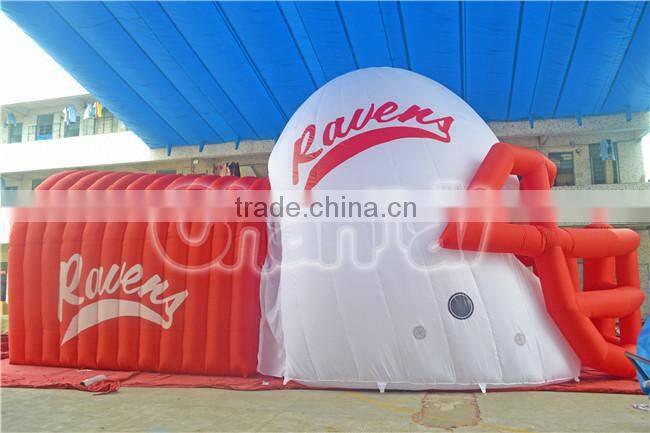 Outdoor advertising inflatable football helmet tunnel, inflatable helmet tunnel