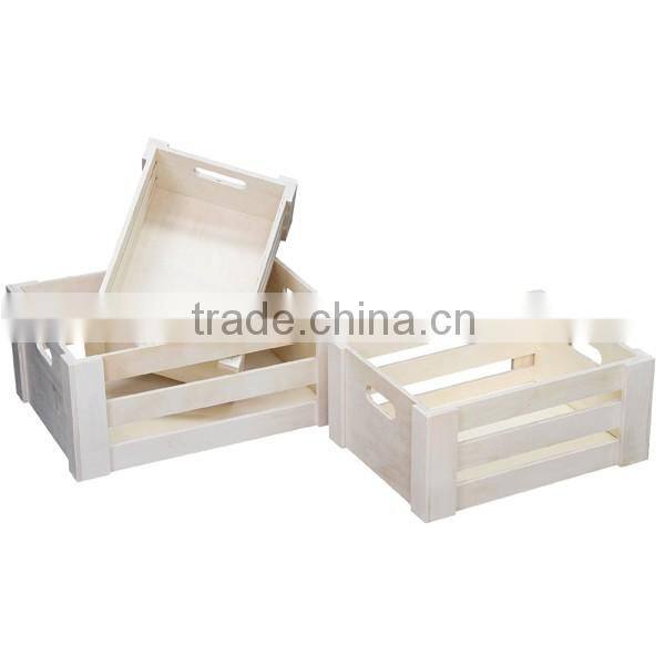 2016 Wholesale FSC new design China Saupplier Factory Direct Sale Wood Fruit Crate