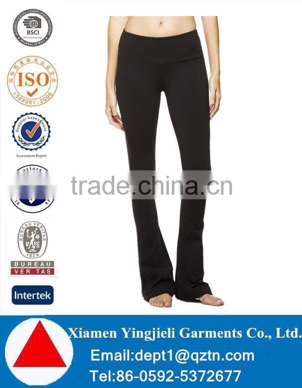 Woman Sports Pants Made Of Stretch Nylon Spandex Fabric Yoga Leggings For Fitness