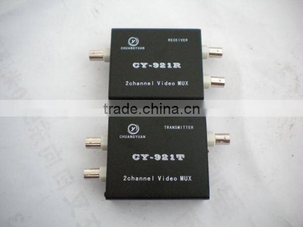 CCTV 2 Channels Video Multiplexer by Coaxial Cable