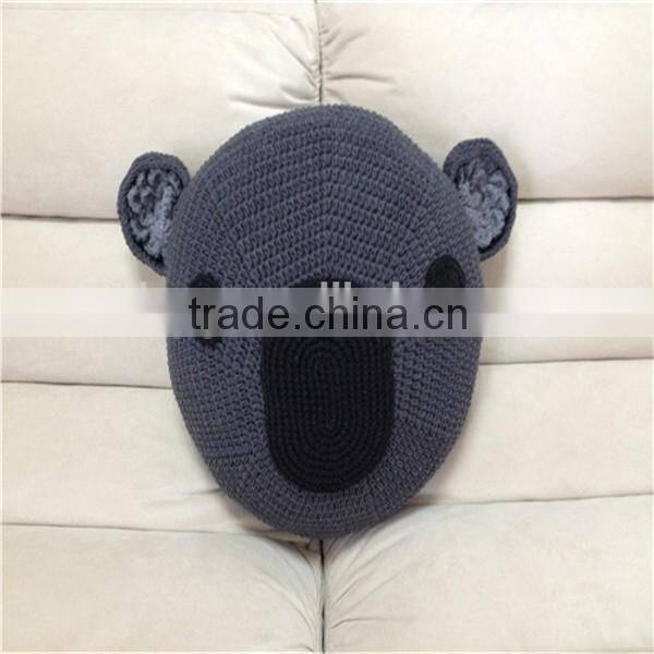 round animal style cushion crochet knitted cushion infant nursey round cushion
