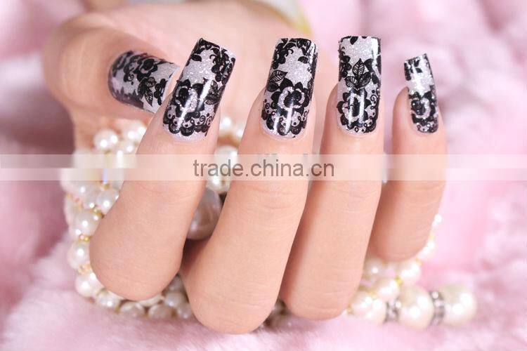 Custom nail art stamping plates,nail sticker printing paper,wedding lace white nail wrap