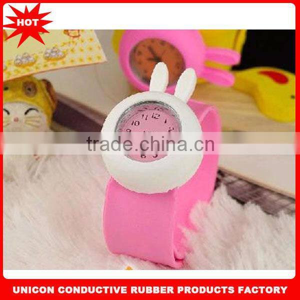 vogue flower silicone bracelets watches ladies